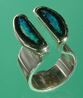Yowah Nut Opal Sterling Silver Ring by Michael Penklis