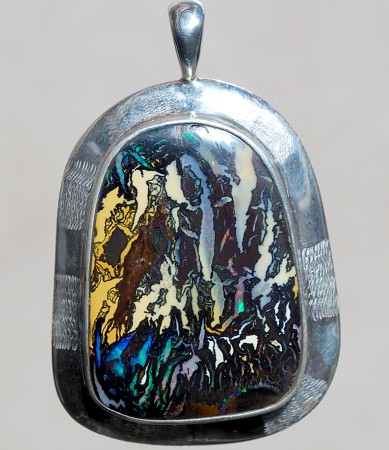 Yowah Koroit Boulder Opal Sterling Silver Pendant